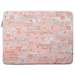 Boho Pattern 17  Vertical Laptop Sleeve Case With Pocket