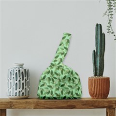 Leaves Pattern Texture Seamless Japanese Wrist Knot Bag