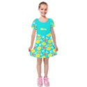 Personalized Any Text Lemon Kids  Short Sleeve Velvet Dress View1
