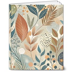 Leaves Pattern Flora 8  X 10  Hardcover Notebook