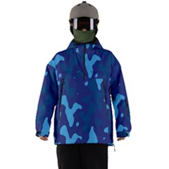 Blue Camouflage Pattern Men s Ski And Snowboard Waterproof Breathable Jacket