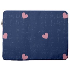 Corazones, Blue, Pattern 17  Vertical Laptop Sleeve Case With Pocket