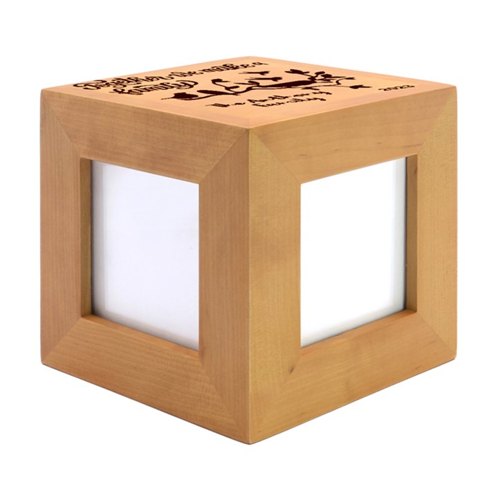 Personalized Together We Make a Family Name Wood Photo Frame Cube
