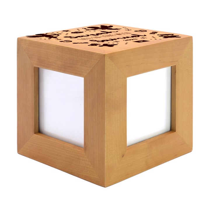 Personalized Fall in Love With Someone Name Wood Photo Frame Cube