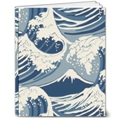 Japanese Wave Pattern 8  X 10  Hardcover Notebook