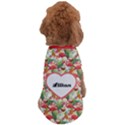 Custom Tropical Summer Flamingo Name Any Text Dog T-Shirt View2