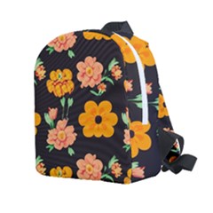 Retro 40s 50s Flowers Pattern Halloween 3 Kids  Age 2-4 Lightweight Preschool Backpack