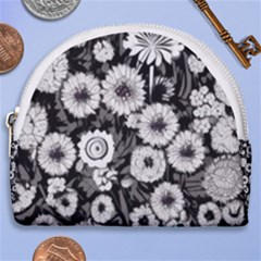 Mid Century Retro Floral 1970s 1960s Pattern 87 Mid Century Retro Floral 1970s 1960s Pattern 86 Horseshoe Style Canvas Pouch