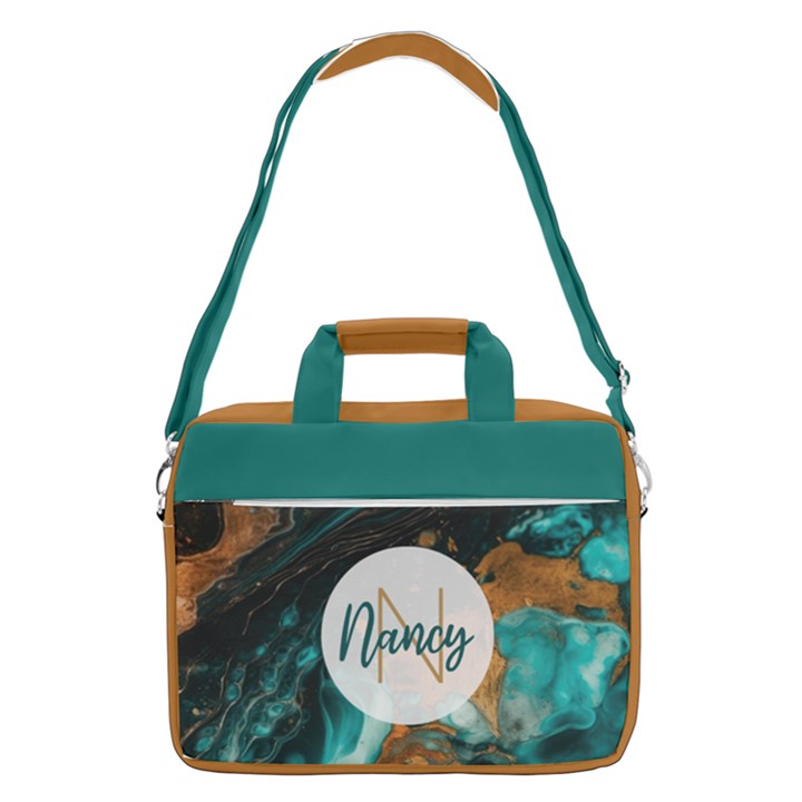 Personalized Marble Name MacBook Shoulder Laptop Bag MacBook Pro 15  Shoulder Laptop Bag