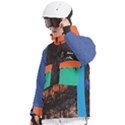 Custom Mix Pattern Logo Any Text Name Men s Pullover Zip Ski and Snowboard Waterproof Breathable Jacket View2