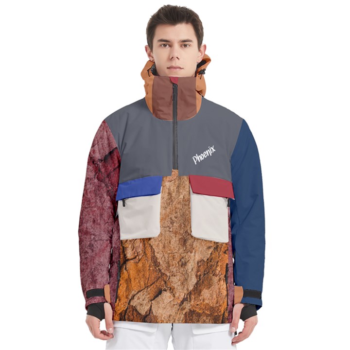 Custom Mix Color Any Text Name Men s Pullover Zip Ski and Snowboard Waterproof Breathable Jacket