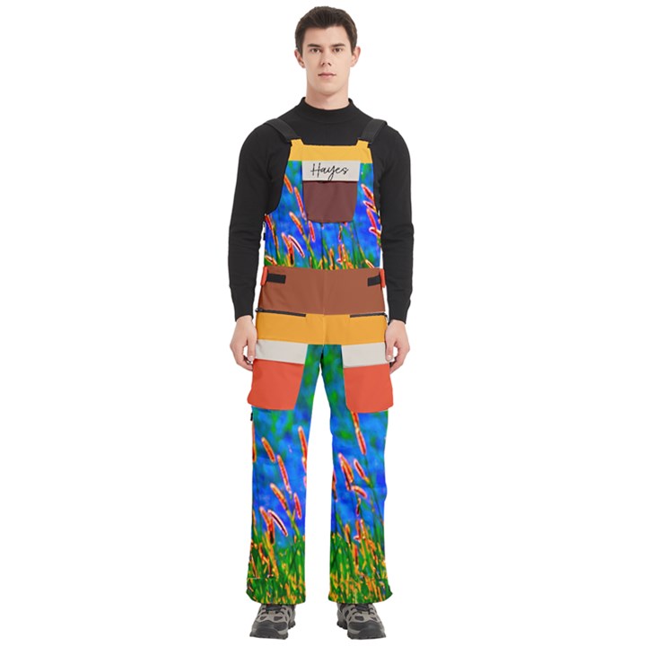 Custom Mix Color Any Text Name Men s Side Zip Front Pouch Ski And Snowboard Bib Pants	