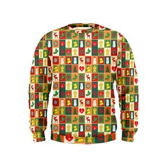 Template Christmas Pattern Kids  Sweatshirt