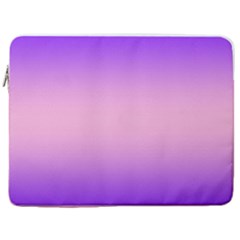 Indigo Violet To Cotton Candy Pink Bilinear Gradient 17  Vertical Laptop Sleeve Case With Pocket
