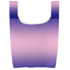 Navy Blue To Cotton Candy Pink Bilinear Gradient Foldable Shopping Bag