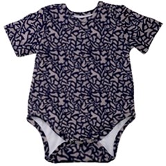 Brown Giraffe Pattern Baby Short Sleeve Bodysuit