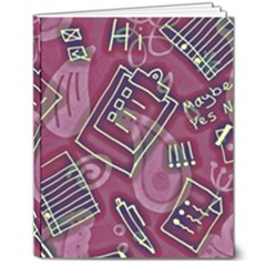 Abstract Art Pattern Design Background 8  X 10  Hardcover Notebook