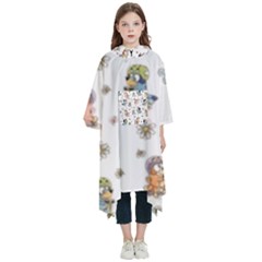 Bluey, Bluey Merch, Bluey Pattern, Bluey Bluey, Bingo, Bluey Design, Bluey Dog Kids  Hooded Rain Ponchos