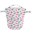 Custom Name Flamingo Drawstring Bucket Bag View1