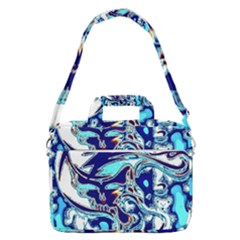 Trippy Dippy Bears Blue Dancing Greatful Dead Skull Steal Your Face Macbook Pro 15  Shoulder Laptop Bag
