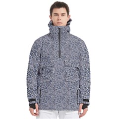 Blue Black Snake Pattern Men s Pullover Zip Ski And Snowboard Waterproof Breathable Jacket
