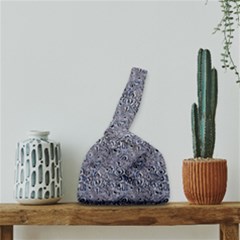 Blue Black Snake Pattern Japanese Wrist Knot Bag