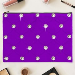 Royal Purple Sparkle Bling Cosmetic Bag (xxxl)