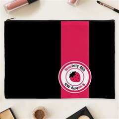 Brand Ribbon Pink With Black Cosmetic Bag (xxxl)