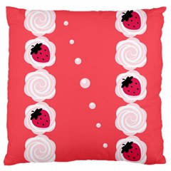 Cake Top Rose Large Cushion Case (one Side)
