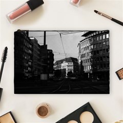 Vintage Germany Frankfurt City Street 1970 Large Makeup Purse