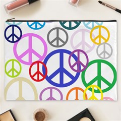 Peace Sign Collage Png Cosmetic Bag (xxxl)