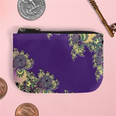Purple Symbolic Fractal Coin Change Purse