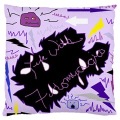 Life With Fibromyalgia Large Cushion Case (single Sided) 
