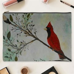Sweet Red Cardinal Cosmetic Bag (xxxl)