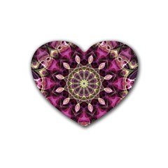 Purple Flower Drink Coasters (heart)