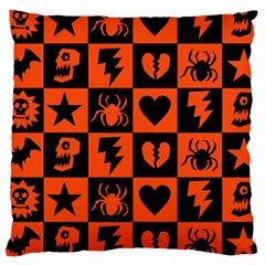 Goth Punk Checkers Large Cushion Case (single Sided) 