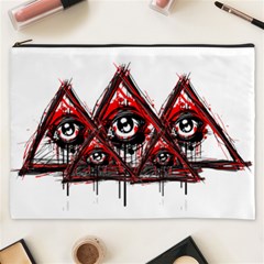 Red White Pyramids Cosmetic Bag (xxxl)
