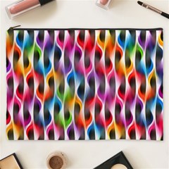 Rainbow Psychedelic Waves Cosmetic Bag (xxxl)