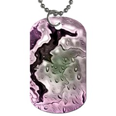 Wet Metal Pink Dog Tag (one Side)