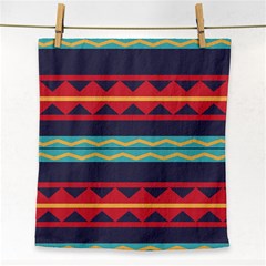 Rhombus And Waves Chains Pattern Face Towel