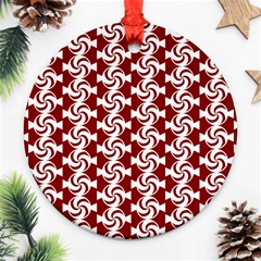 Candy Illustration Pattern Round Ornament (two Sides) 