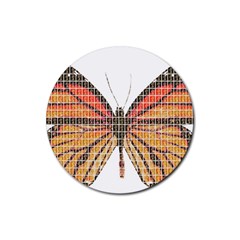 Butterfly Rubber Coaster (round) 