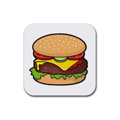 Cheeseburger Rubber Coaster (square) 