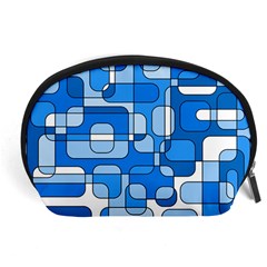 Blue Decorative Abstraction Accessory Pouches (large) 