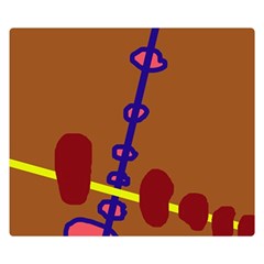 Brown Abstraction Double Sided Flano Blanket (small) 