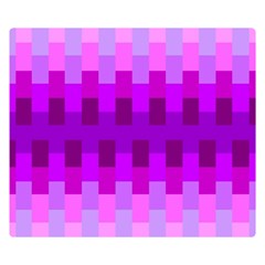 Geometric Cubes Pink Purple Blue Double Sided Flano Blanket (small) 