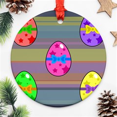 Holidays Occasions Easter Eggs Round Ornament (two Sides)