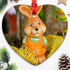 Easter Hare Easter Bunny Ornament (heart)