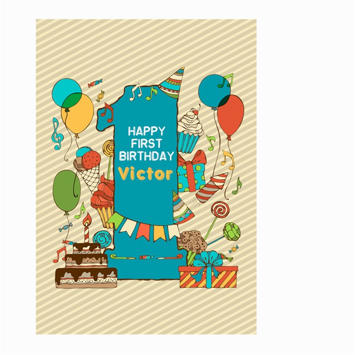 first birthday one Large Garden Flag (Two Sides)
