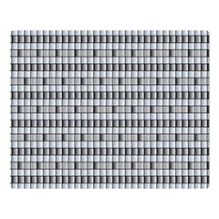 Pattern Grid Squares Texture Double Sided Flano Blanket (large) 